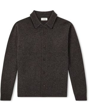FRAME Wool And Yak-Blend Cardigan - Black