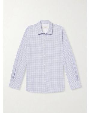Officine Generale Giacomo Checked Cotton - White