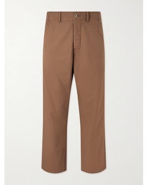 Visvim Gesso Straight-leg Cotton-twill Trousers - Natural