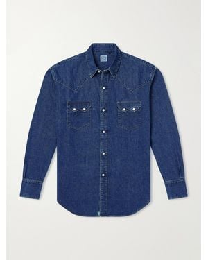 Orslow Western Denim Shirt - Blue