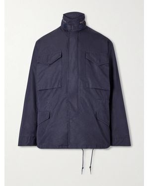 Beams Plus Cotton-Blend Hooded Field Jacket - Blue