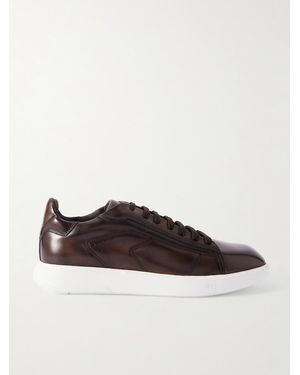 Berluti Stellar Venezia Leather Trainers - Brown