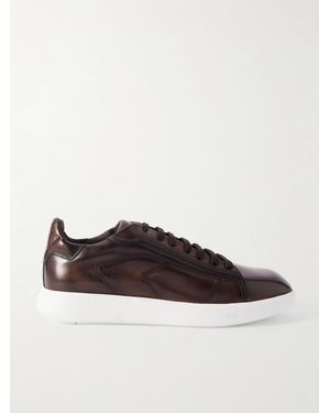 Berluti Stellar Venezia Leather Trainers - Brown