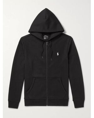Polo Ralph Lauren Jersey Zip-Up Hoodie - Black