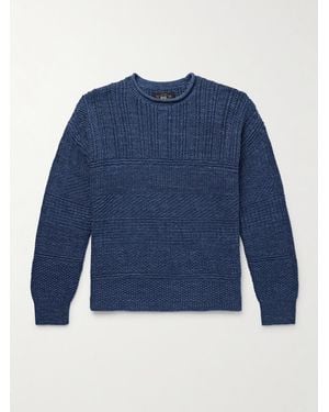 RRL Cotton And Linen-Blend Jumper - Blue