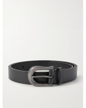 WTAPS 3cm Hoof Recycled-Leather Belt - Schwarz