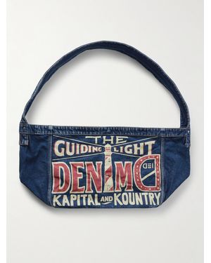 Kapital Guiding Light Printed Denim Messenger Bag - Blue