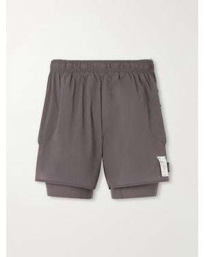 Satisfy Rippy&Trade; Layered 5&Quot; Cordura&Reg; And Justice&Trade; Running Shorts - Grey