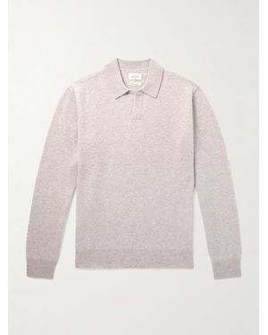 Hartford Wool And Cashmere-blend Polo Shirt - White