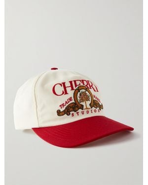 CHERRY LA Logo-embroidered Two-tone Cotton-twill Baseball Cap