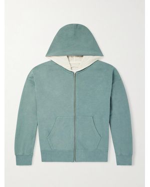 Visvim Jumbo Kapuzenjacke aus Baumwoll-Jersey mit Reißverschluss - Grün