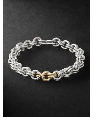OUIE Keyring Recycled Sterling And 14-Karat Bracelet - Black
