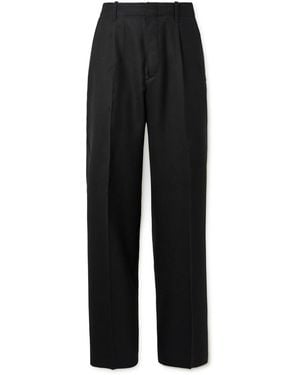 Ssstein Wool Kersey Straight Trousers in Black for Men | Lyst