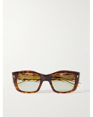 Jacques Marie Mage Corniche Square-Frame Acetate Sunglasses - Multicolour