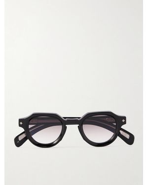 sato Atria Round-Frame Acetate Sunglasses - Black