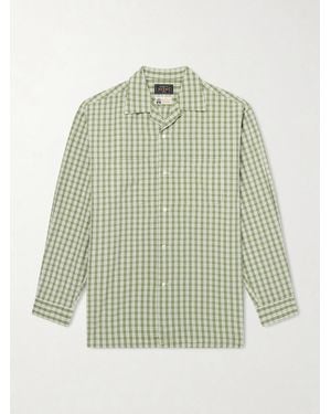 Beams Plus Checked Madras Cotton Shirt - Green