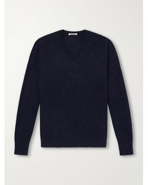 AURALEE Alpaca-Blend Sweater - Blue