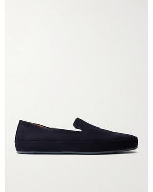 Mulo Evening Suede Loafers - Blue