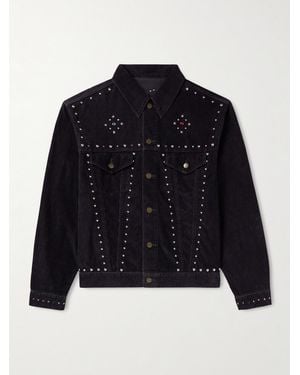 Needles Studded Cotton-Blend Corduroy Jacket - Blue