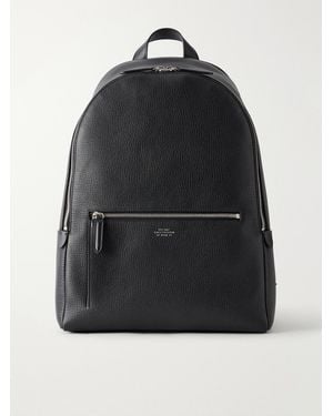 Smythson Full-Grain Leather Backpack - Black