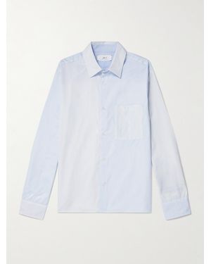 MR P. Striped Organic Cotton Shirt - Blue