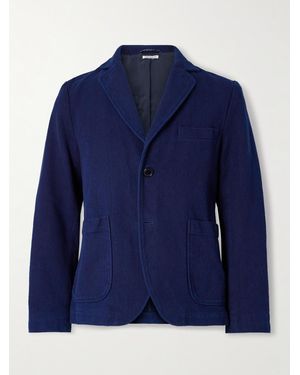 Blue Blue Japan Sashiko Cotton-piqué Suit Jacket - Blue