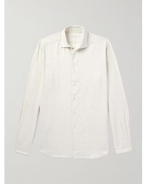 Incotex Glanshirt Brushed-Cotton Shirt - Natural