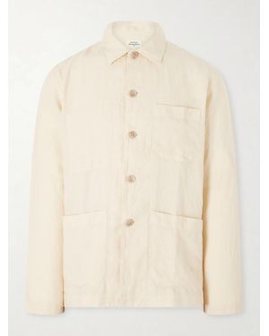 Hartford Perry Linen And Cotton-Blend Woven Jacket - Natural
