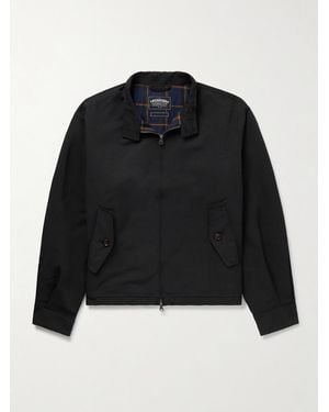 FRIZMWORKS Buddy Cropped Cotton-Blend Twill Harrington Jacket - Black
