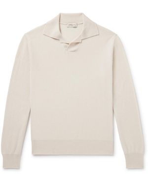 Piacenza 1733 Slim-Fit Cashmere Polo Shirt - White