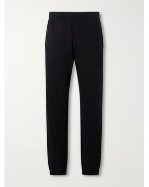Nili Lotan Enli Tapered Cotton-Jersey Joggers - Black