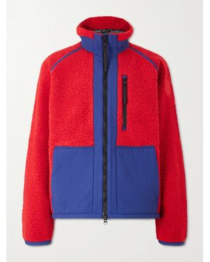 Canada Goose Westport Logo-Appliquéd Wool-Blend Fleece And Cotton-Blend Jacket - Red