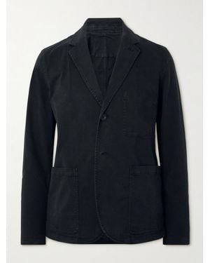 MR P. Garment-Dyed Cotton-Blend Twill Blazer - Blue