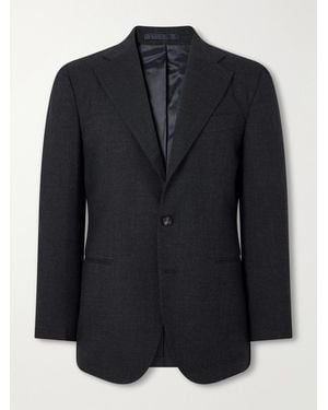 J. Mueser Waverly Virgin Wool-Twill Suit Jacket - Black