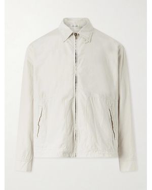 A.PRESSE Silk And Cotton-Blend Gabardine Coach Jacket - Natural