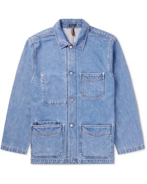 Drake's Selvedge Denim Jacket - Blue