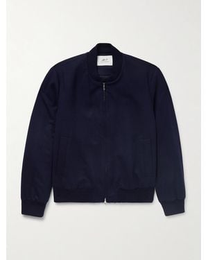 MR P. Padded Cashmere-Blend Bomber Jacket - Blue