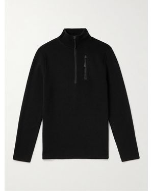 Aztech Mountain Matterhorn Shell-Trimmed Wool Half-Zip Ski Mid-Layer - Black