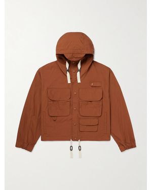 FRIZMWORKS Wading Cotton And Nylon-blend Ripstop Hooded Parka - Brown