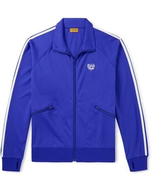Human Made Logo-embroidered Striped Tech-jersey Track Jacket - Blue