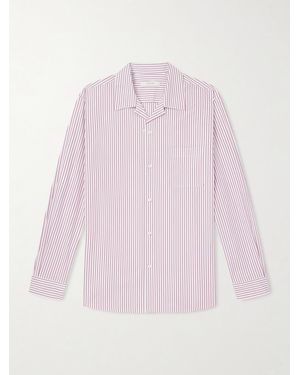 Umit Benan Weekend Striped Cotton-poplin Shirt - Pink