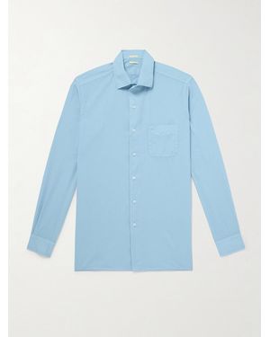 Massimo Alba Bowles Cotton Shirt - Blue