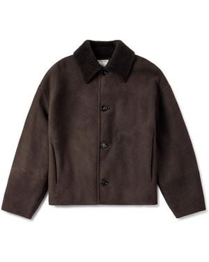Bottega Veneta Shearling Blouson Jacket - Brown