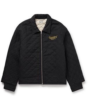 Bode Bloomstein Reversible Printed Quilted Cotton-Twill Jacket - Black