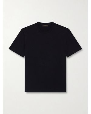 Slowear Cotton And Silk-Blend Jersey T-Shirt - Black