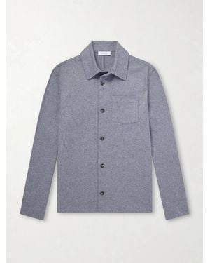 Gabriela Hearst Drew Wool And Cashmere-Blend Shirt - Blue
