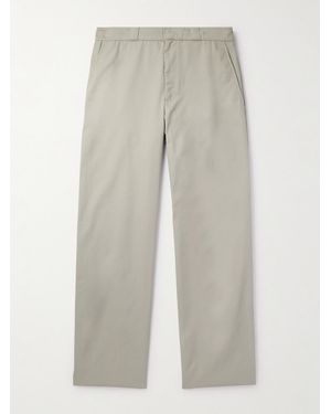Givenchy Straight-Leg Logo-Appliquéd Twill Trousers - Grey