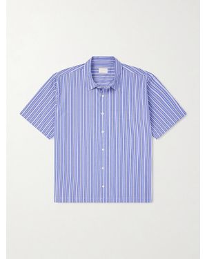 Aimé Leon Dore Striped Cotton-Poplin Shirt - Blue