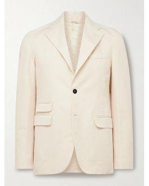 Massimo Alba Catch2 Cotton And Linen-Blend Twill Suit Jacket - Natural