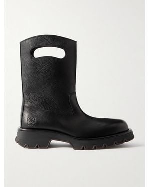Loewe Bobby Bag Cutout Leather Desert Boots - Black